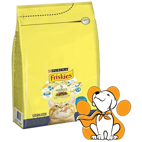 Purina Friskies briketi za Mačke Sterile Losos i Povrće 1,5kg Cene