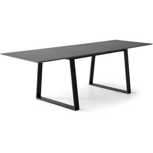 Hammel Furniture Črna raztegljiva jedilna miza s črno mizno plo&amp;scaron;čo 100x210 cm Meza &amp;ndash; Slike