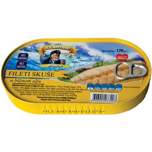 Il Capitano Skuša u ulju, 170g Cene