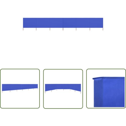  The Living Store 6-panelni vetrobran tkanina 800x80 cm sinje moder - Vetrobran, (21743631) Cene