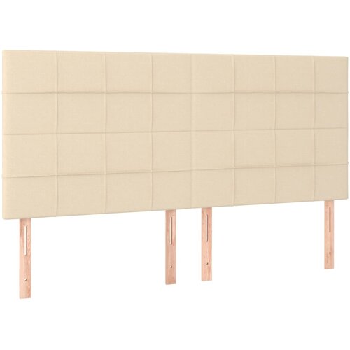  Uzglavlje krem boje 160x5x118/128 cm tkanina Slike