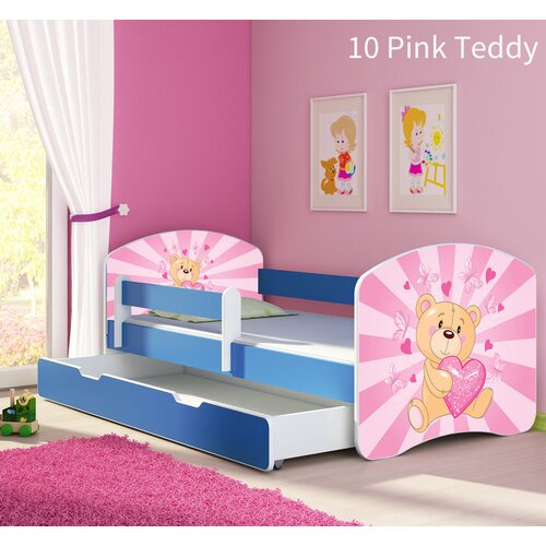  Dječji krevet ACMA s motivom, bočna plava + ladica 180x80 cm 10 Pink Teddy Bear Cene
