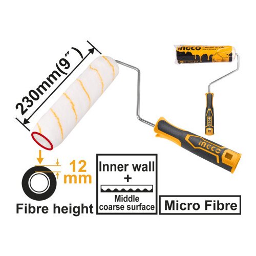 Ingco VALJAK SA DR&amp;Scaron;KOM 230MM/9 HRHT042301D Slike