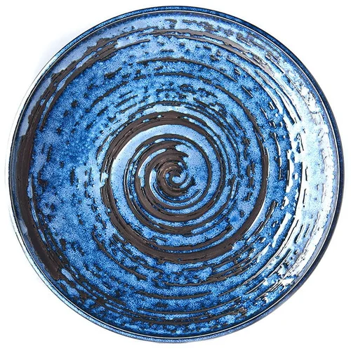 MIJ plavi keramički tanjur Copper Swirl, ø 25 cm