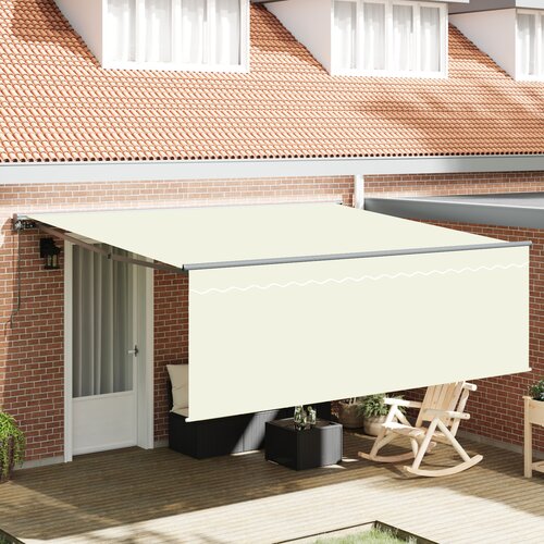 vidaXL Ročna retraktibilna tenda kremna 350x250 cm Cene