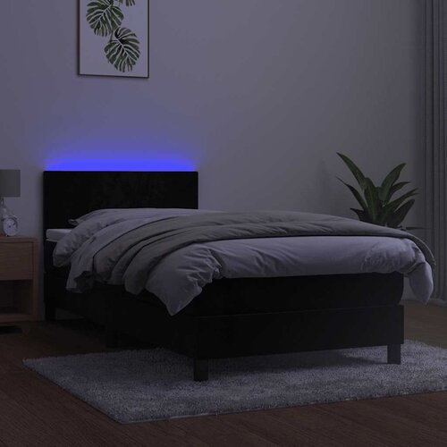  box spring s madracem LED crni 90x200 cm bar&amp;scaron;un Slike