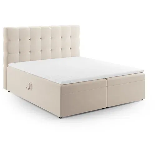 Cosmopolitan Design Bež boxspring krevet s prostorom za odlaganje 180x200 cm Bali –