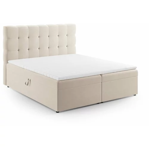 Cosmopolitan Design Bež boxspring krevet s prostorom za odlaganje 180x200 cm Bali –