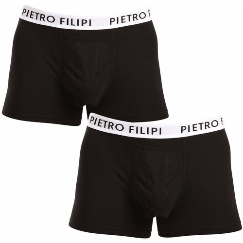 Pietro Filipi 2PACK Men's Boxer Shorts Black Slike