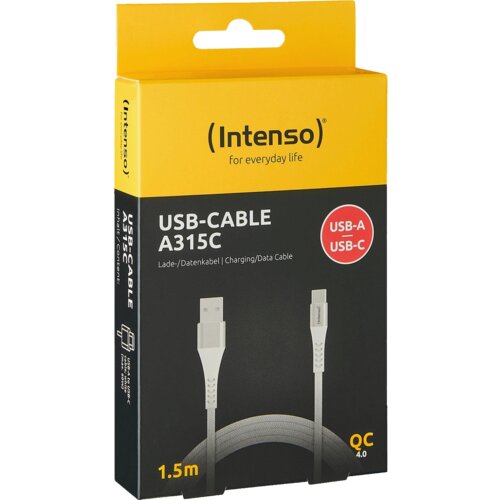 Intenso USB kabl za smartphone, USB-A to USB type C, 1.5 met. - USB-Cable A315C Cene