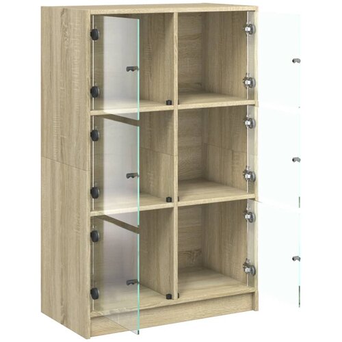  Visoka komoda s vratima 68x37x109 cm konstruirano drvo Slike