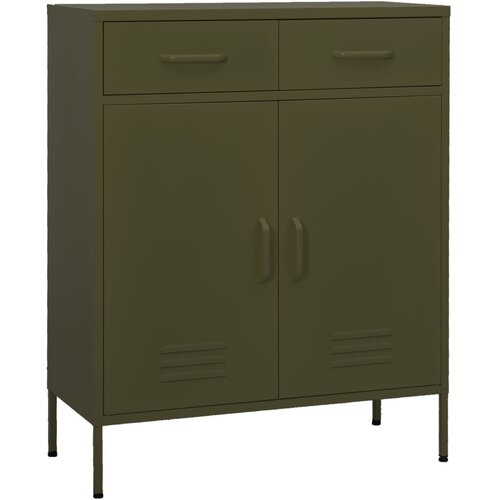 Ormarić za pohranu maslinasto zeleni 80 x 35 x 101,5 cm čelični Cene