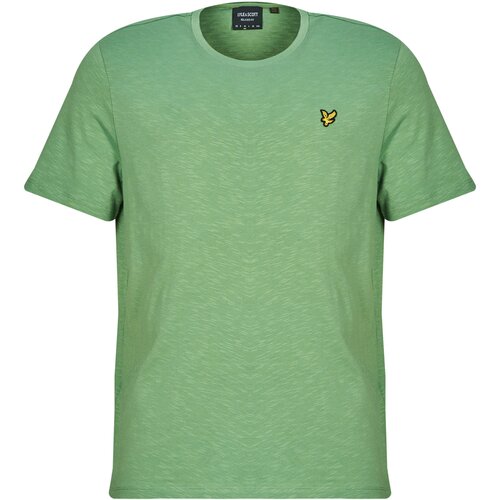 Lyle & Scott Majice s kratkimi rokavi Slub T-Shirt Zelena Cene