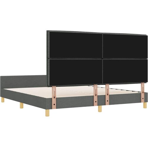  Krevetna konstrukcija Tamno siva 180 x 200 cm tkanina Slike