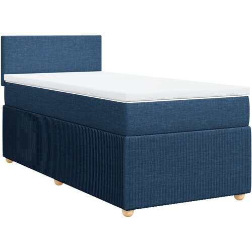 vidaXL Krevet s oprugama i madracem plavi 100 x 200 cm od tkanine Cijene