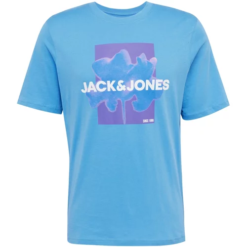 Jack & Jones Majica 'FLORALS' plava / ljubičasta / bijela