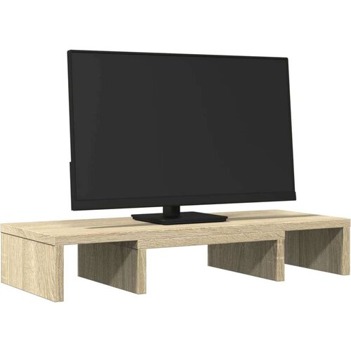 VidaXL Stalak za monitor podesivi boja hrasta 60 x 24 x 10,5 cm drveni Slike