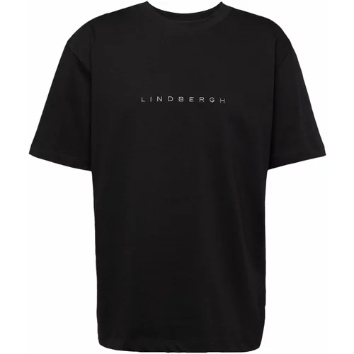 Lindbergh Majica 'Embroidery' crna / bijela