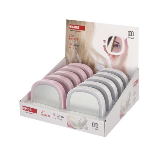 Žepno kozmetično ogledalo s svetlobo LED, 10 kos, display box 10/1 Cene