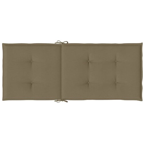  Jastuci za stolice 2 kom pro&amp;scaron;arano smeđesivi 120x50x4cm tkanina Slike