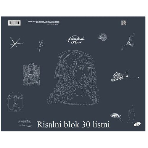Elisa risalni blok Leonardo da Vinci, 30 kos, A3, E-073651 Slike