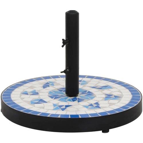 VidaXL Podstavek za senčnik črn in bel modro 12 kg Slike