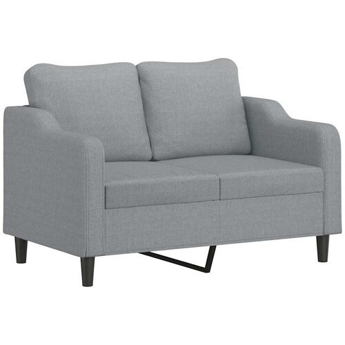  2-dijelni set sofa s jastucima svjetlosivi od tkanine Slike