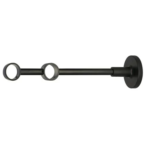 EXPO AMBIENTE Dvostruki nosač za karnišu Wire (Crne boje, Prikladno za: Šipke za zavjese Ø 20 mm, Duljina: 21 cm)