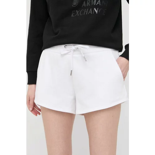 Armani Exchange Kratke hlače ženski, bela barva