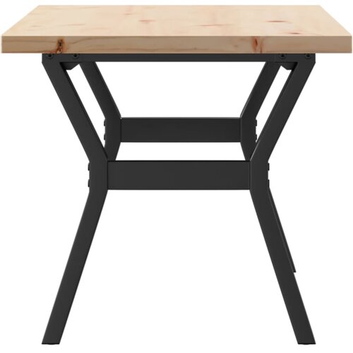  Stolić za kavu Y-oblika 100x50x45,5 cm od borovine i čelik Slike