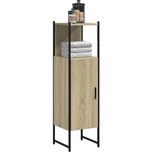 vidaXL Kopalniška omarica sonoma hrast 33x33x120,5 cm inženirski les Cene