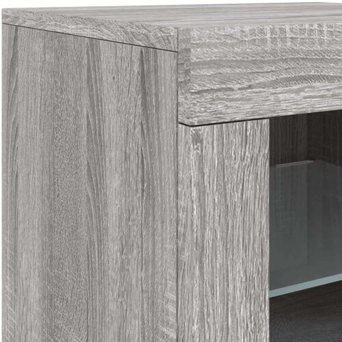  Komoda z LED lučkami siva sonoma 283x37x67 cm Slike
