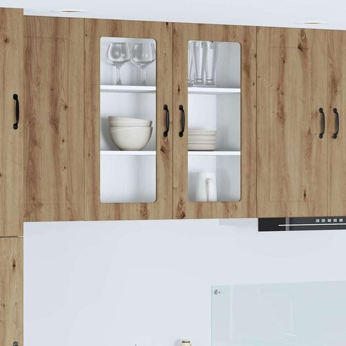 vidaXL Zidni kuhinjski ormarić Zidne Umjetnički hrast 80 x 31 x 80 cm Cijene