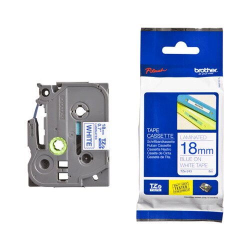 Brother Trak TZE-243 (modra-bela), original Slike