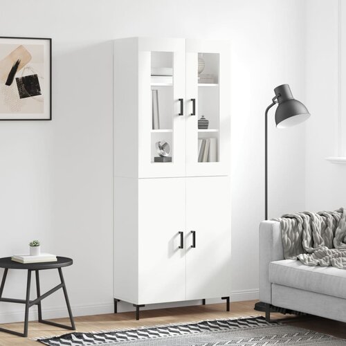 The Living Store Visoka omara bela 69,5x34x180 cm inženirski les - Visoka Omara, (21435358) Slike