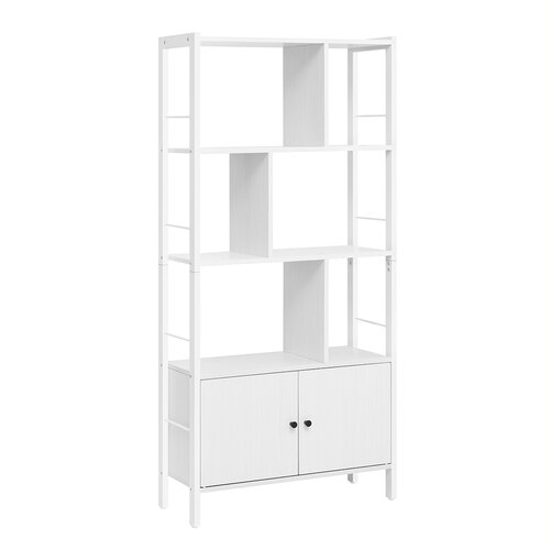 Songmics Knjižna omara 4 odprite police 30x74x154,5 cm Bela, (5000250297) Slike