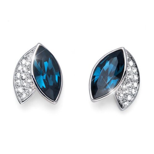 Ženske oliver weber leaf montana mindjuše sa swarovski kristalima ( 22686.blu ) Slike