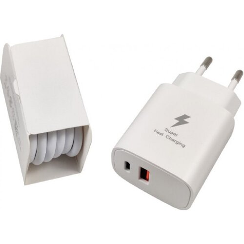 Gembird Brzi Punjač, USB+Type C konektor + kabl USB-C, 25W, DC 5V/3A ili 9V/2,77A, Beli Cene