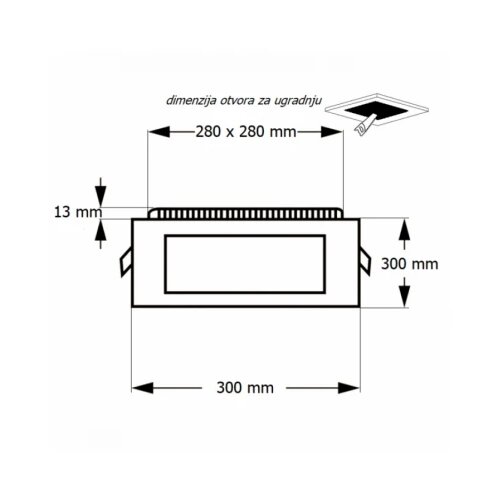  LED PANEL U/Z KNS1-24W 3000/4000/6000K Cene