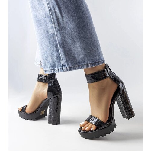 Gemre Black Snake Print Sandals Knoxville Slike