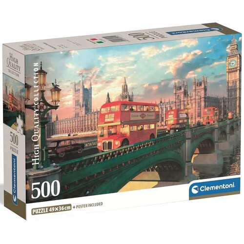 Clementoni Westminsterski most u zalasku sunca 500-dijelna HQC kompaktna slagalica - Cene