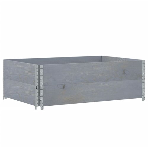 Maison Chic Vrtno korito - Greda - Cvetlični Lonec sivo 120x80 cm trdna borovina, (21788938) Cene