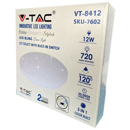 V-tac led plafonjera 12W star effect 3U1 IP20 vtac Cene