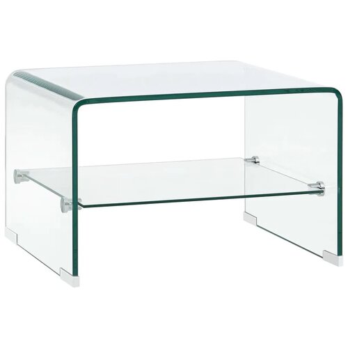 VidaXL Stolić za kavu prozirni 50 x 45 x 33 cm od kaljenog stakla Slike