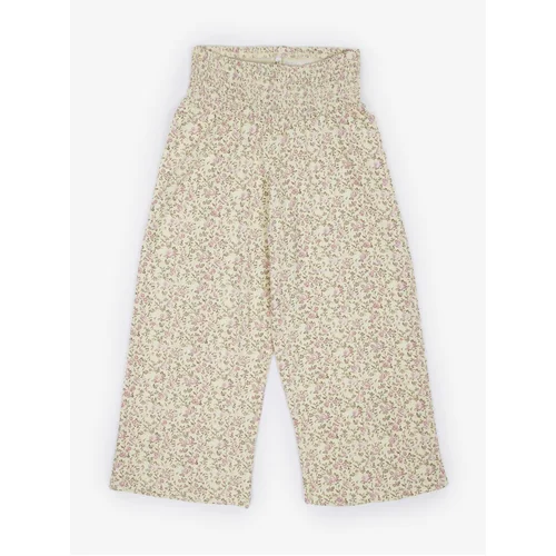 name it Beige Girly Flowered Pants Justice - Girls