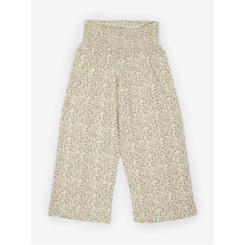 name it Beige Girly Flowered Pants Justice - Girls