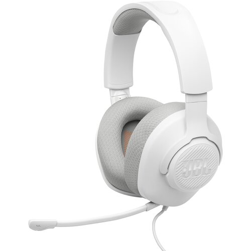 JBL Quantum 100 M2 bele žične naglavne slu&amp;scaron;alke z mikrofonom Slike