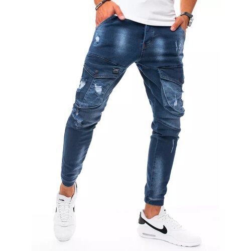 DStreet Men's blue cargo jeans UX3270 Slike