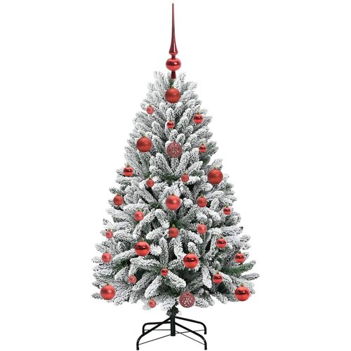  Umjetno božićno drvce Zelena i bijela 120 cm PVC i metal Slike