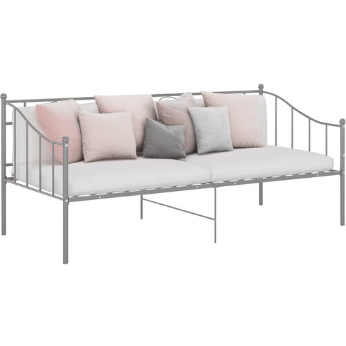  Okvir za krevet na razvlačenje sivi metalni 90 x 200 cm Slike